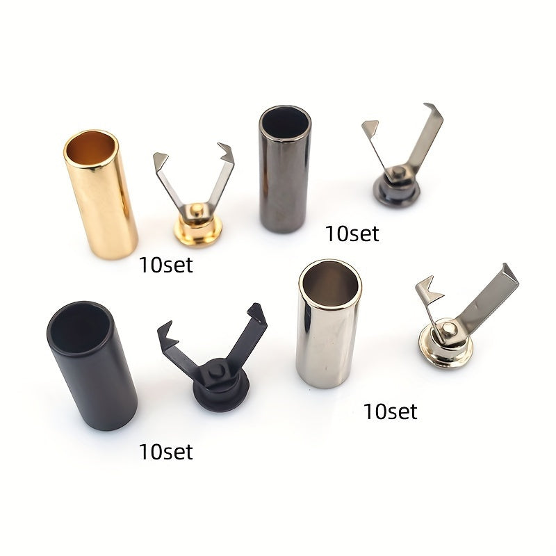 40 Pcs Metal Aglet Tips for Shoelaces and Drawstrings Stainless Steel