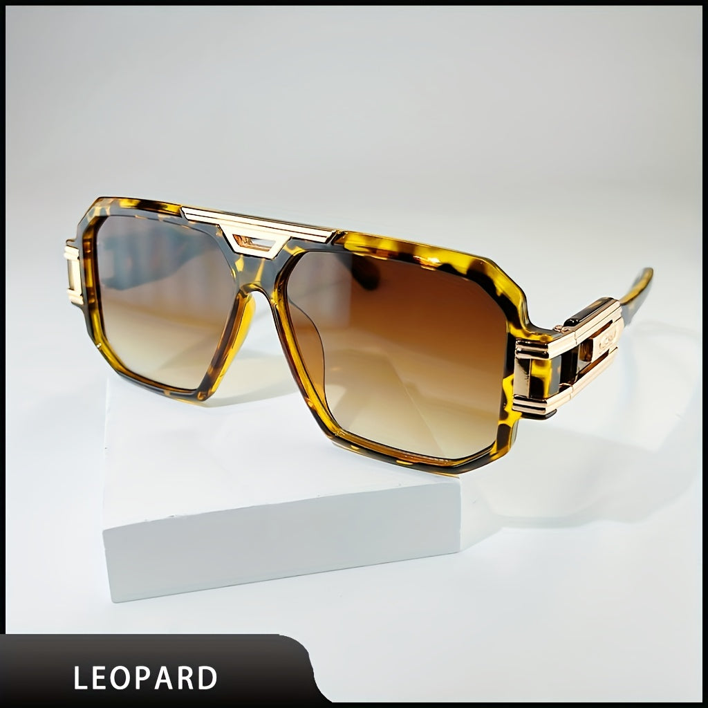 Erkaklar uchun kvadrat ramkali ko‘zoynaklar, retro uslub, moda ko‘zoynaklar, ko‘cha va kundalik kiyim uchun