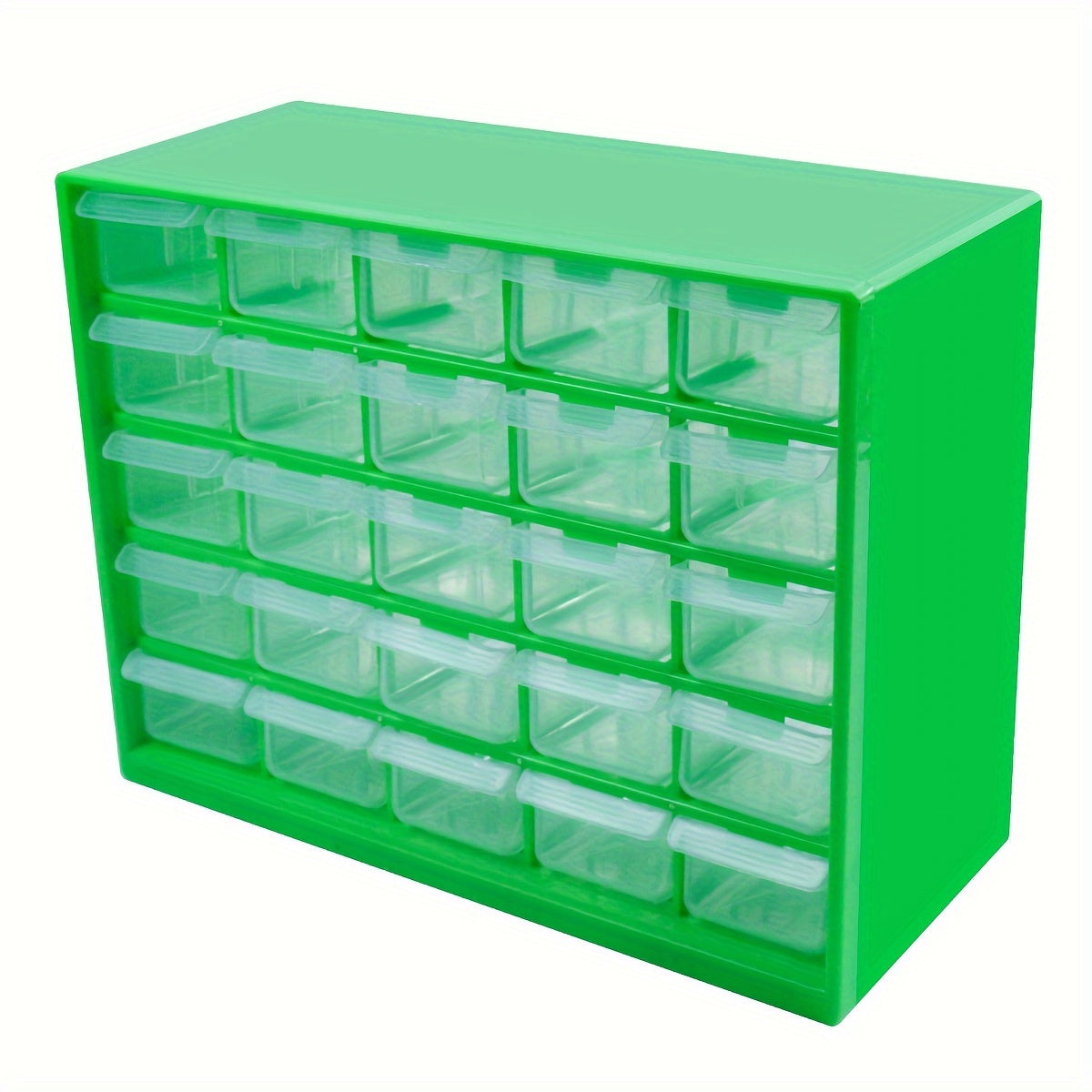 Wall-Mounted Plastic Drawer Parts Organizer with 25 Compartments for Screws and Electronic Components