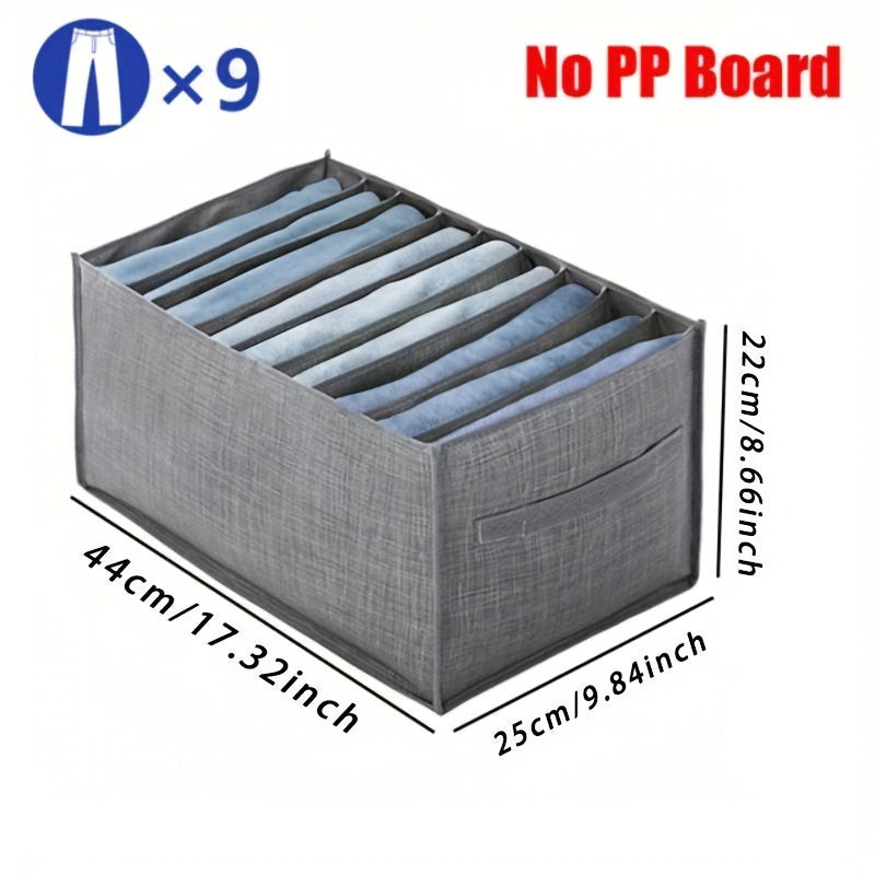 Mesh oynali 7 bo'limli kiyimlarni yig'ish uchun ochiladigan shkaf qutisi, shim va ko'ylaklar uchun