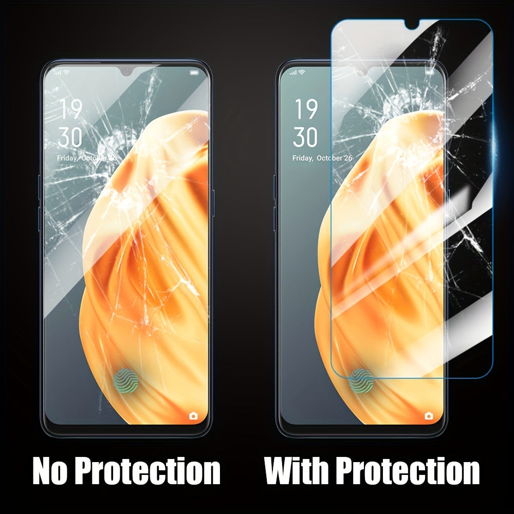 3Pcs Tempered Glass Screen Protectors for Xiaomi Redmi Series HD Clear Shatterproof Easy Install 2.5D Arc Edge