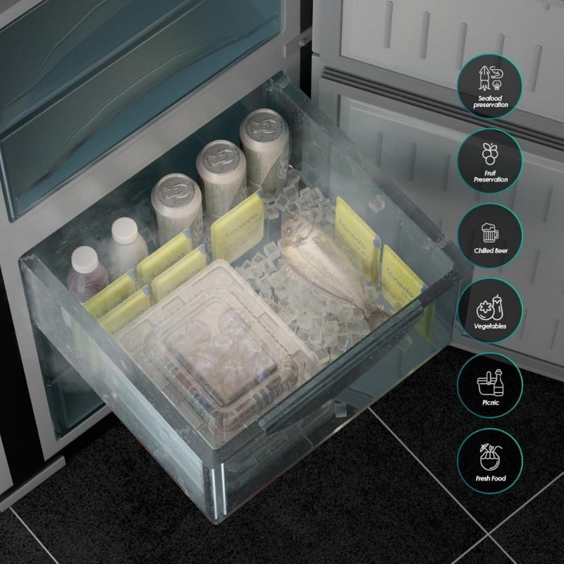 Oziq-ovqat va ichimliklarni sovutish uchun avtomatik so'rilish bilan kichik izolyatsiyalangan sovutgich sumkasi