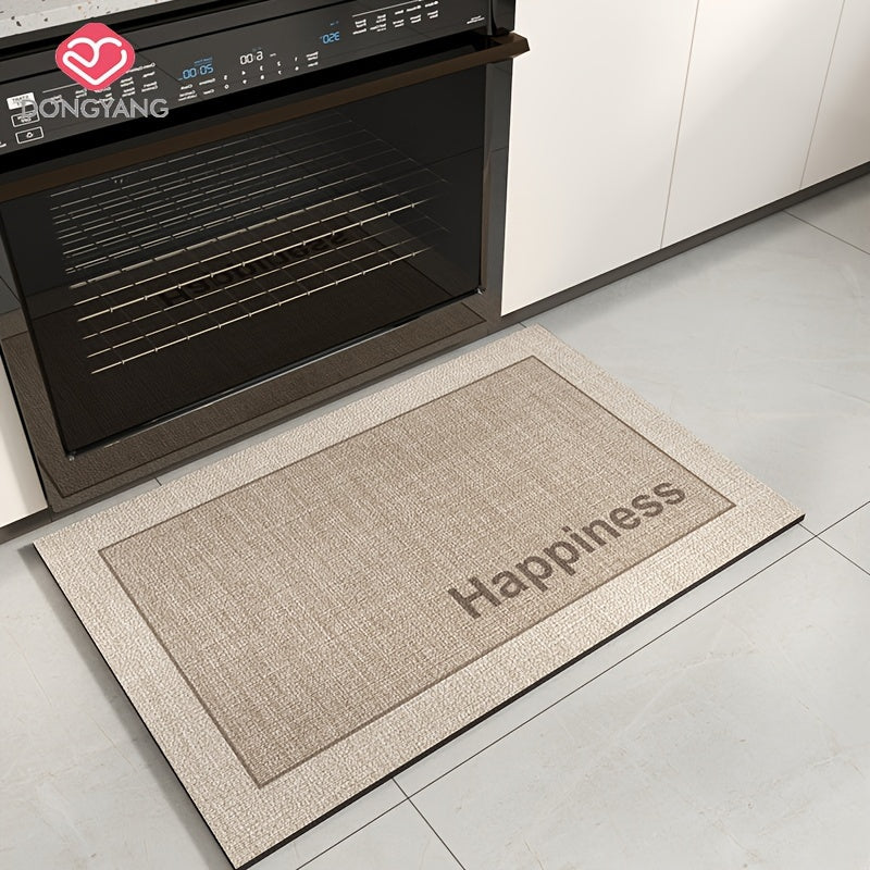 Kitchen Rug Faux Leather Water-Resistant Non-Slip Washable Floor Mat Durable Oil-Proof Runner