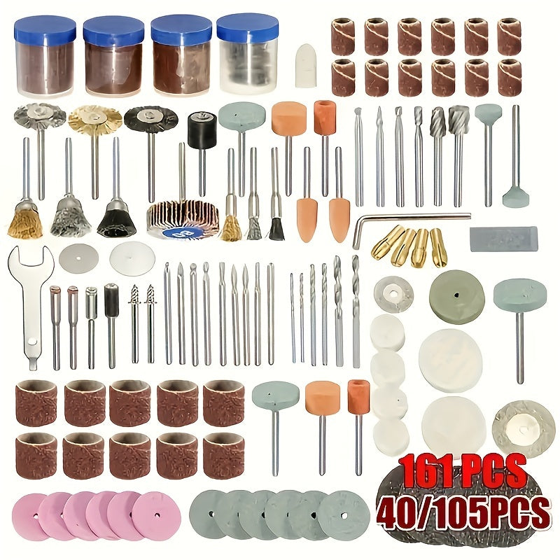Diamond-Coated Polishing Kit for Woodworking Jade Carving Metal Cutting 105pcs