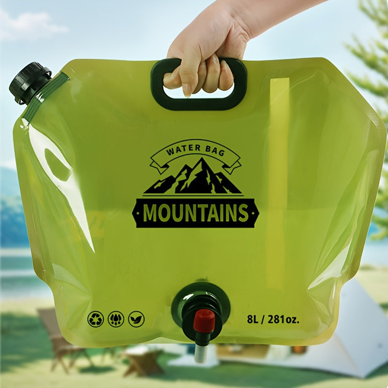 7.99L Collapsible Water Container with Spigot for Camping Hiking Travel and All-Terrain Vehicles