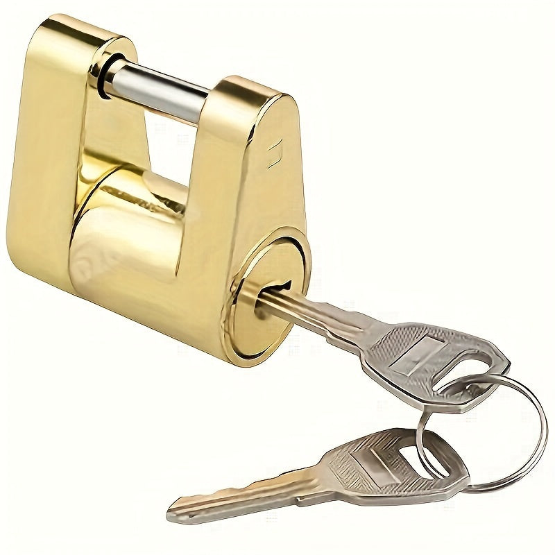 Heavy-Duty Zinc Alloy Trailer Coupler Lock 1/4 Inch Pin Anti-Theft for RVs Trucks Boats White Cylinder Options