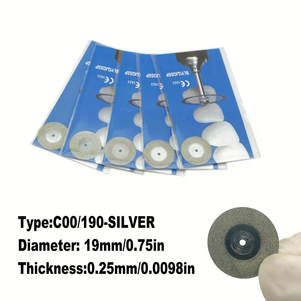 Dental Lab Diamond Discs 19mm 22mm Dual-Sided Polishing and Grinding Discs Gold or Silver