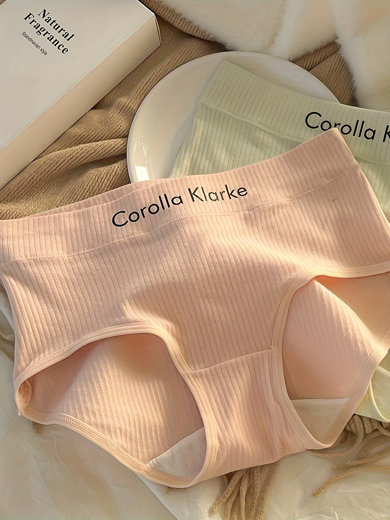 12 Pcs Women's Seamless Alphabet Print Briefs Mid Rise Knit Fabric Lined S-XXL