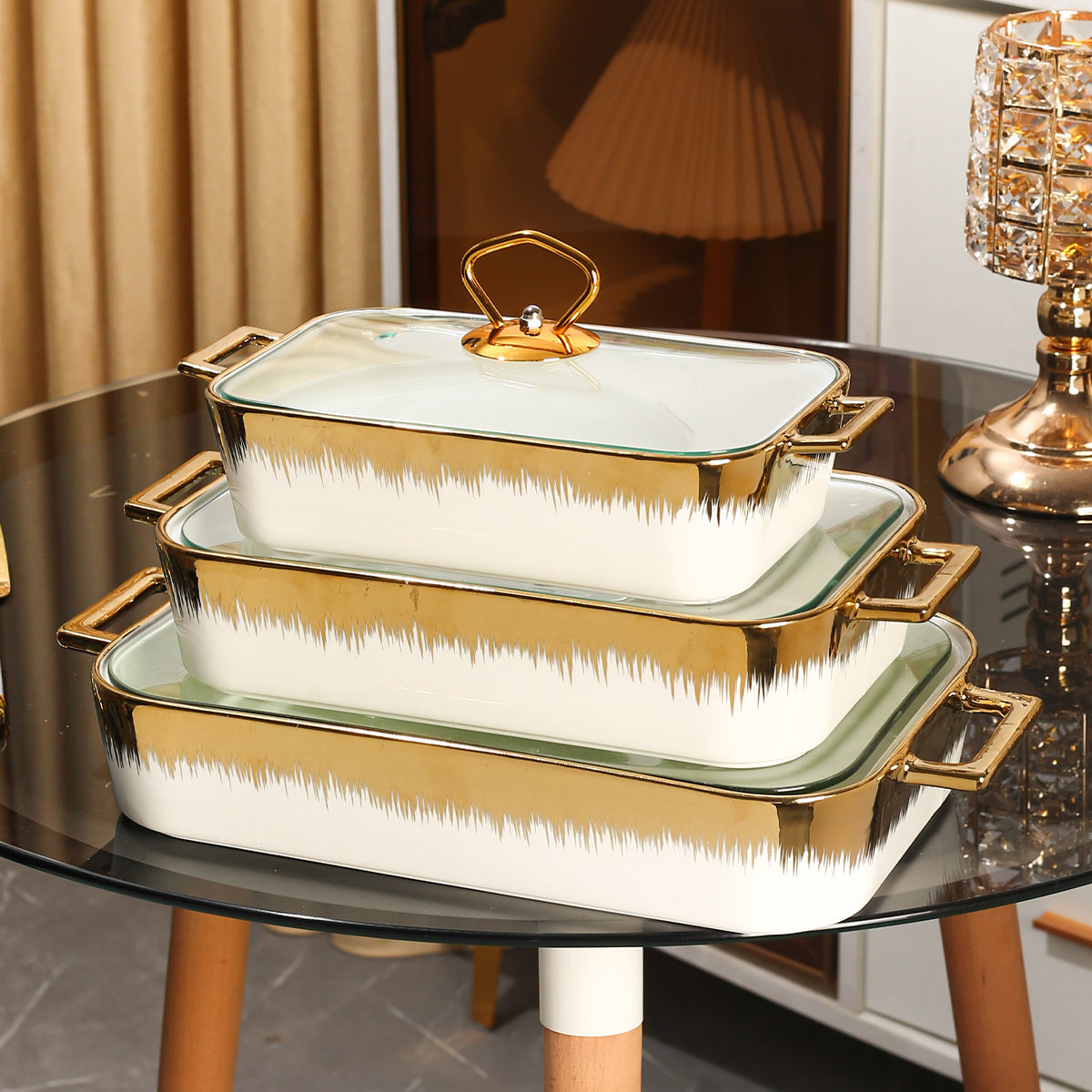 Керамический набор тарелок для ресторанов и домашнего использования, включает противни, кастрюли