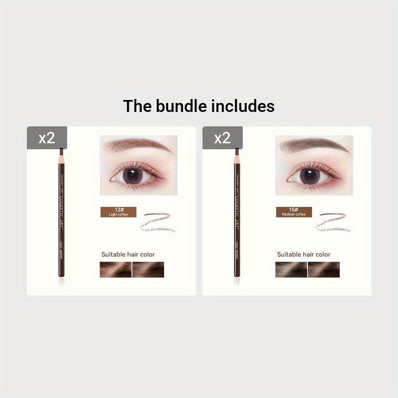 Women's Cosmetic Soft Eyebrow Pencil Waterproof Durable No Shaving Needed