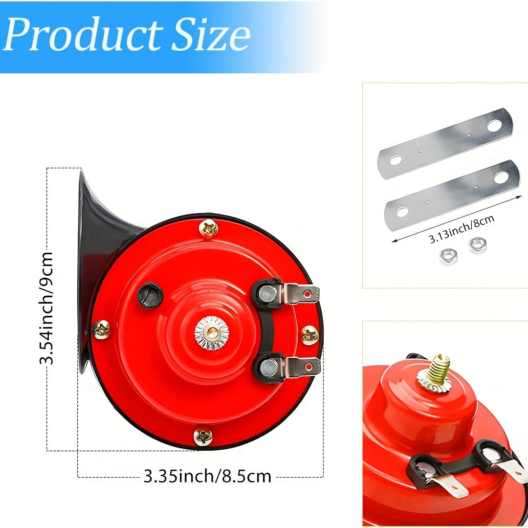 2 шт. 130 дБ Электрический воздушный гудок для автомобиля, грузовика, мотоцикла, лодки, двойной тон