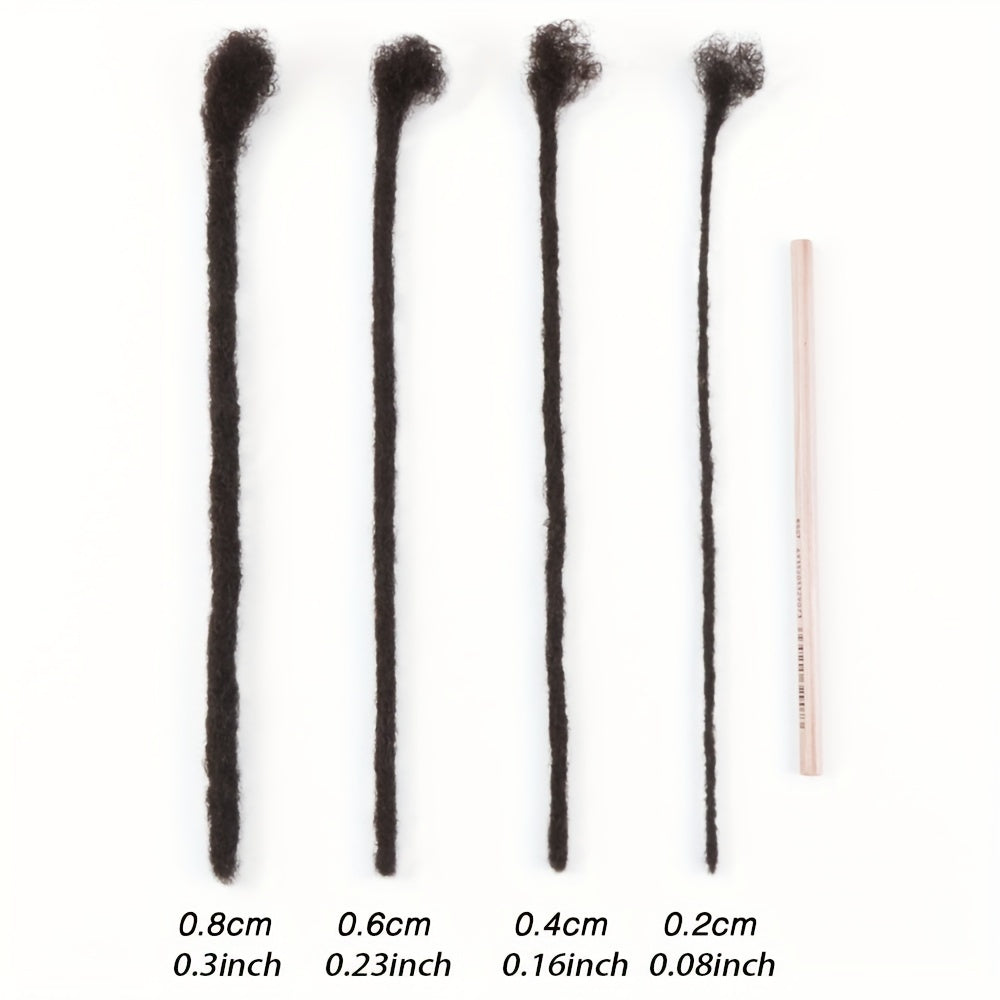 Men's Dreadlock Extensions 0.4cm 10 Strands Human Hair Braids