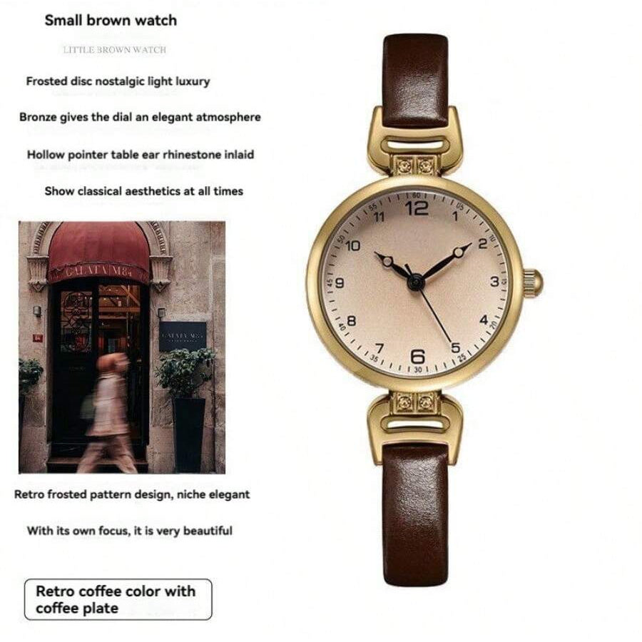 Women's Vintage-Inspired Quartz Watch with Synthetic Leather Strap Alloy Case Non-Waterproof