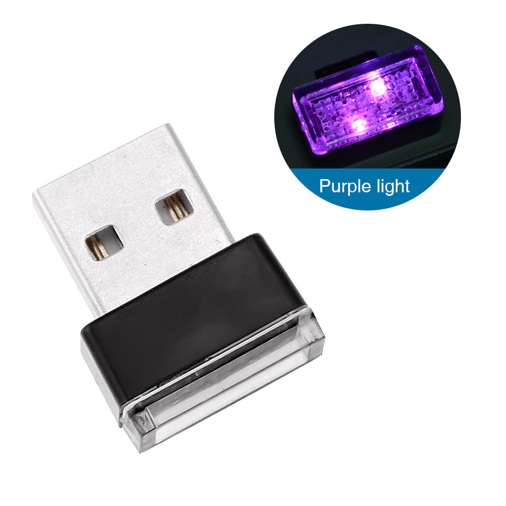 Mini USB LED Car Interior Light ABS Material 7 Color Options Ambient Neon