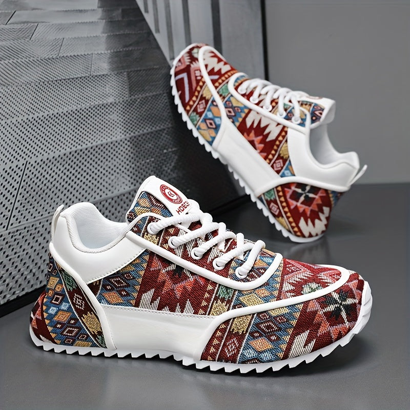 Women's Casual Sneakers Breathable PU Canvas Low Top Lace-Up Non-Slip All-Season