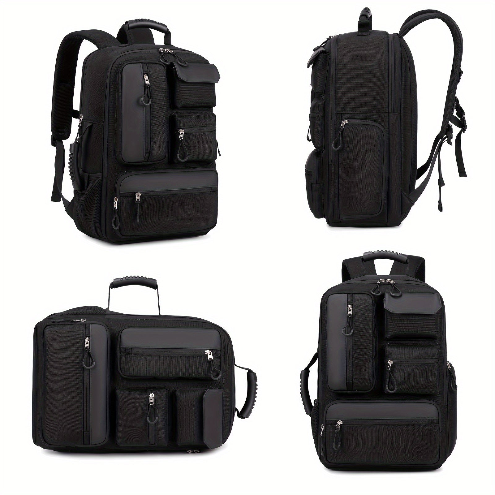 Unisex Travel Backpack with Laptop and Shoe Compartments Polyester Casual