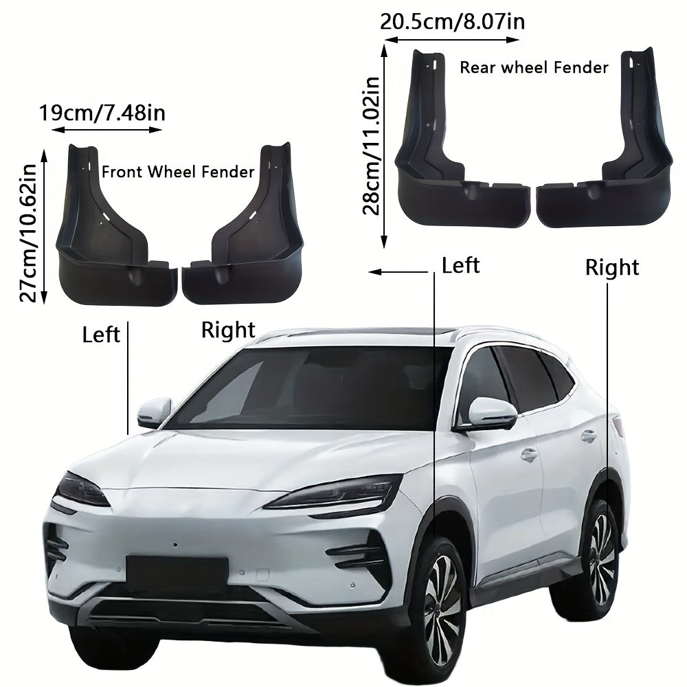 4PCS Car Mudguards Set Plastic Front Rear Wheel Accessories
