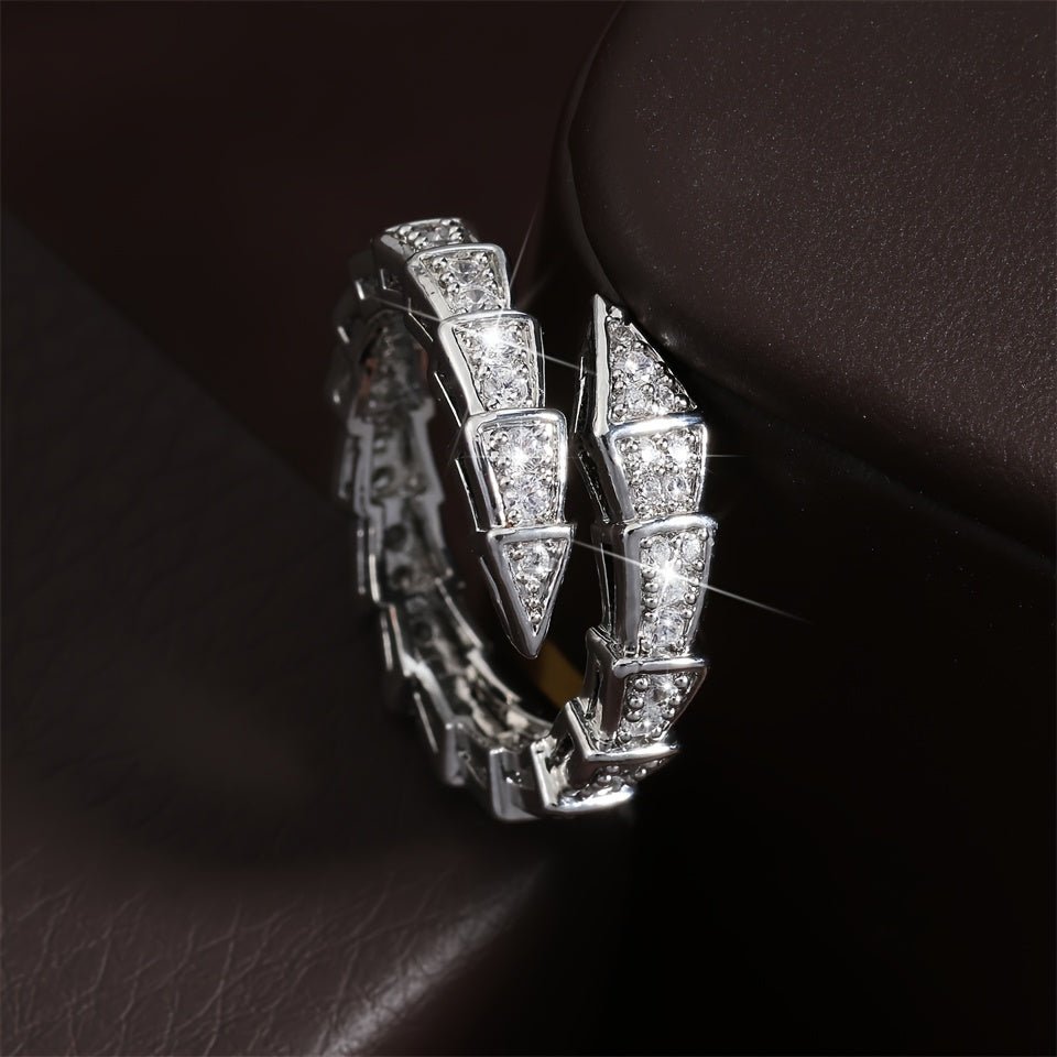 Anillo de puño estilo Copper Punk con zirconia cúbica sintética para uso diario y ocasiones especiales