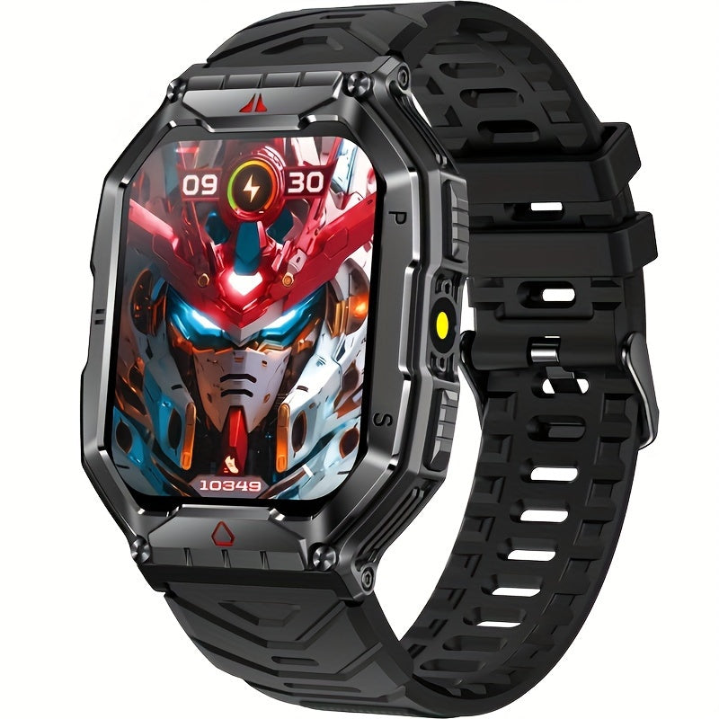 Мужские умные часы с полным сенсорным экраном 2,1 дюйма, фитнес-трекером и беспроводными звонками