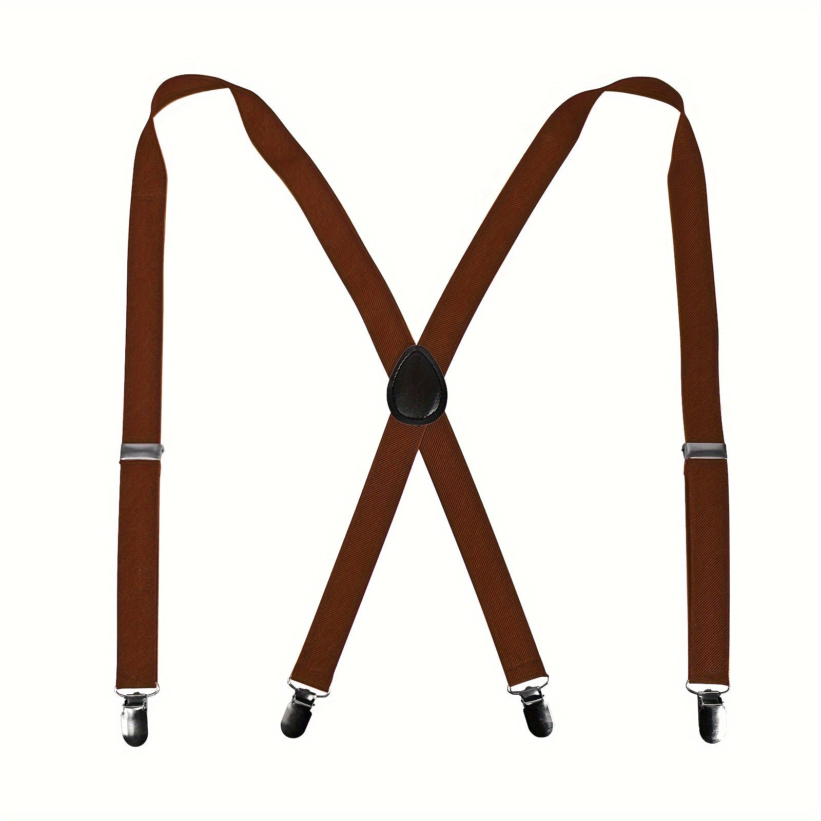 Мужские черные подтяжки X-Back с 4 зажимами, регулируемыми эластичными ремешками и металлическими зажимами