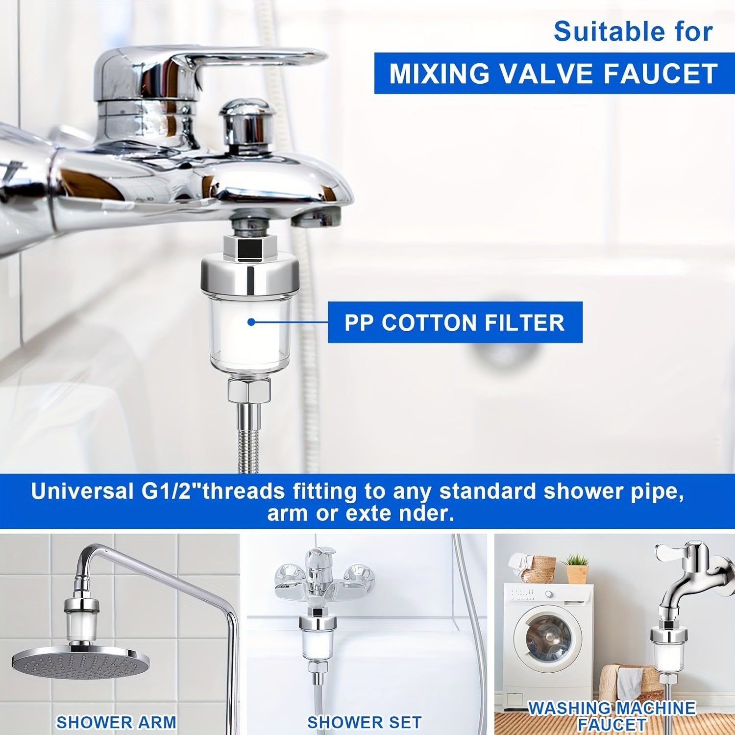 Dush va kranlaringizni oson o'rnatiladigan xlorisiz suv filtri bilan yangilang. Sog'lom teri, yumshoq sochlar va tozalangan suvning foydalarini his eting.