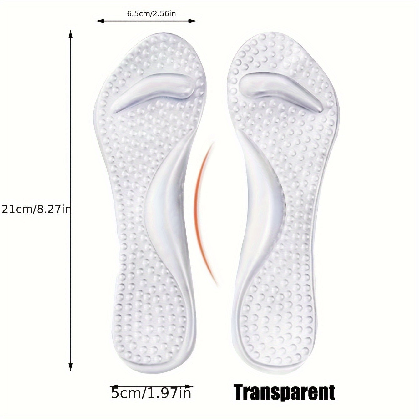 Women's Gel Insoles Non-Slip Breathable Silicone Cushioned Comfort