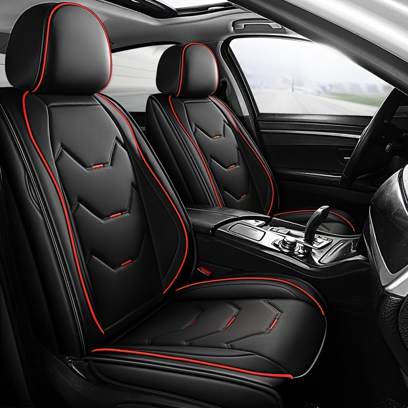 Universal Car Seat Cover PU Leather Cushions Protector for Four Seasons