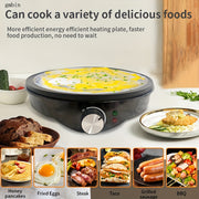 12-Inch Electric Crepe Maker Non-Stick Aluminum Coating 220-240V Home Crepe Pan