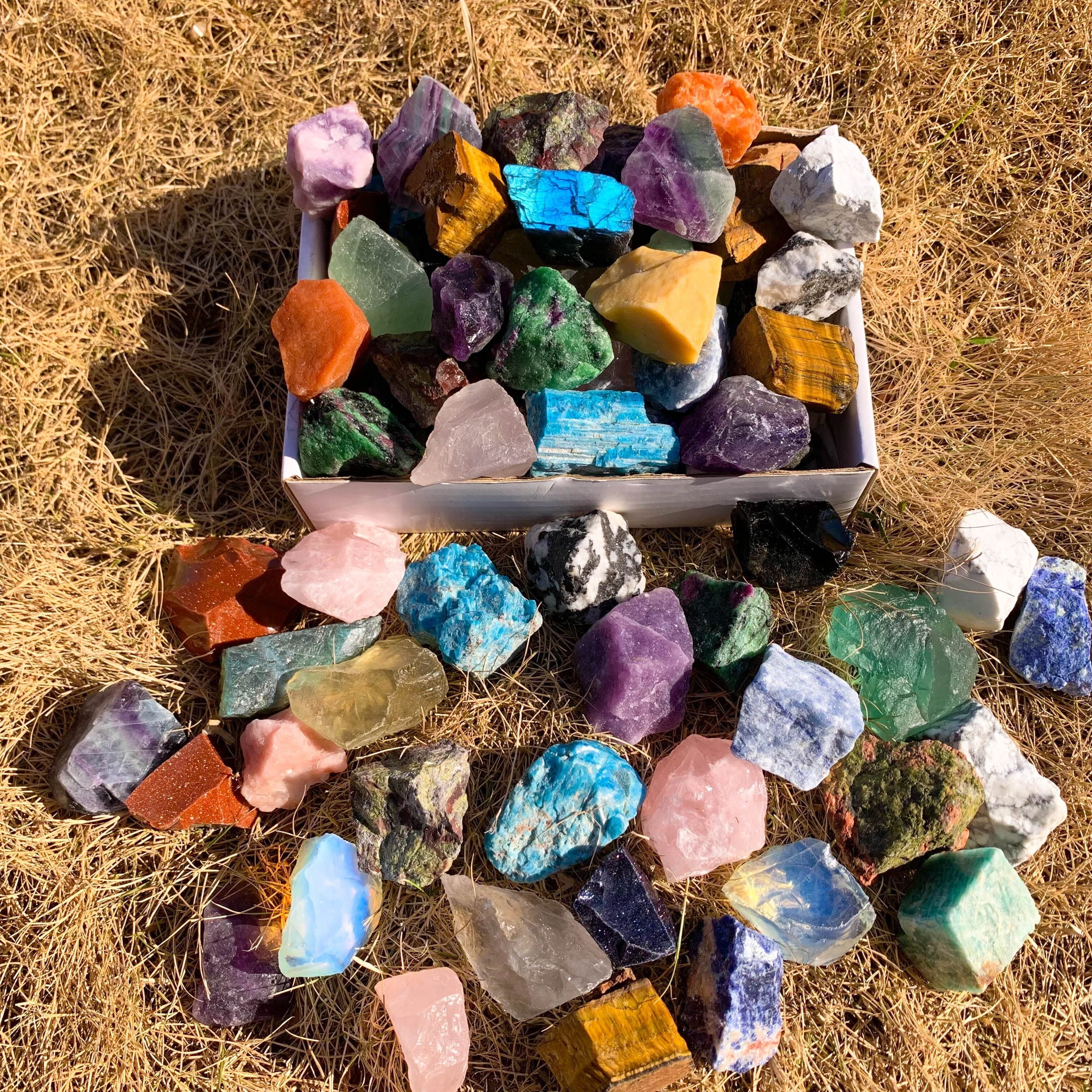 Natural Crystal Mixed Large Particle Raw Stones for Healing Reiki Chakra DIY Projects 226.8g 453.59g