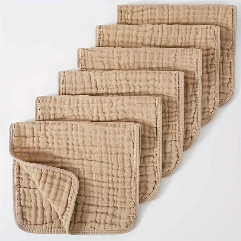 Большой набор из 6 марлевых пеленок, изготовленных на 100% из ткани для ручной стирки, необходимый для маленьких детей. Эти 6-слойные супер впитывающие и мягкие пеленки подходят как для мужчин, так и для женщин и поставляются с нагрудниками для кормления.