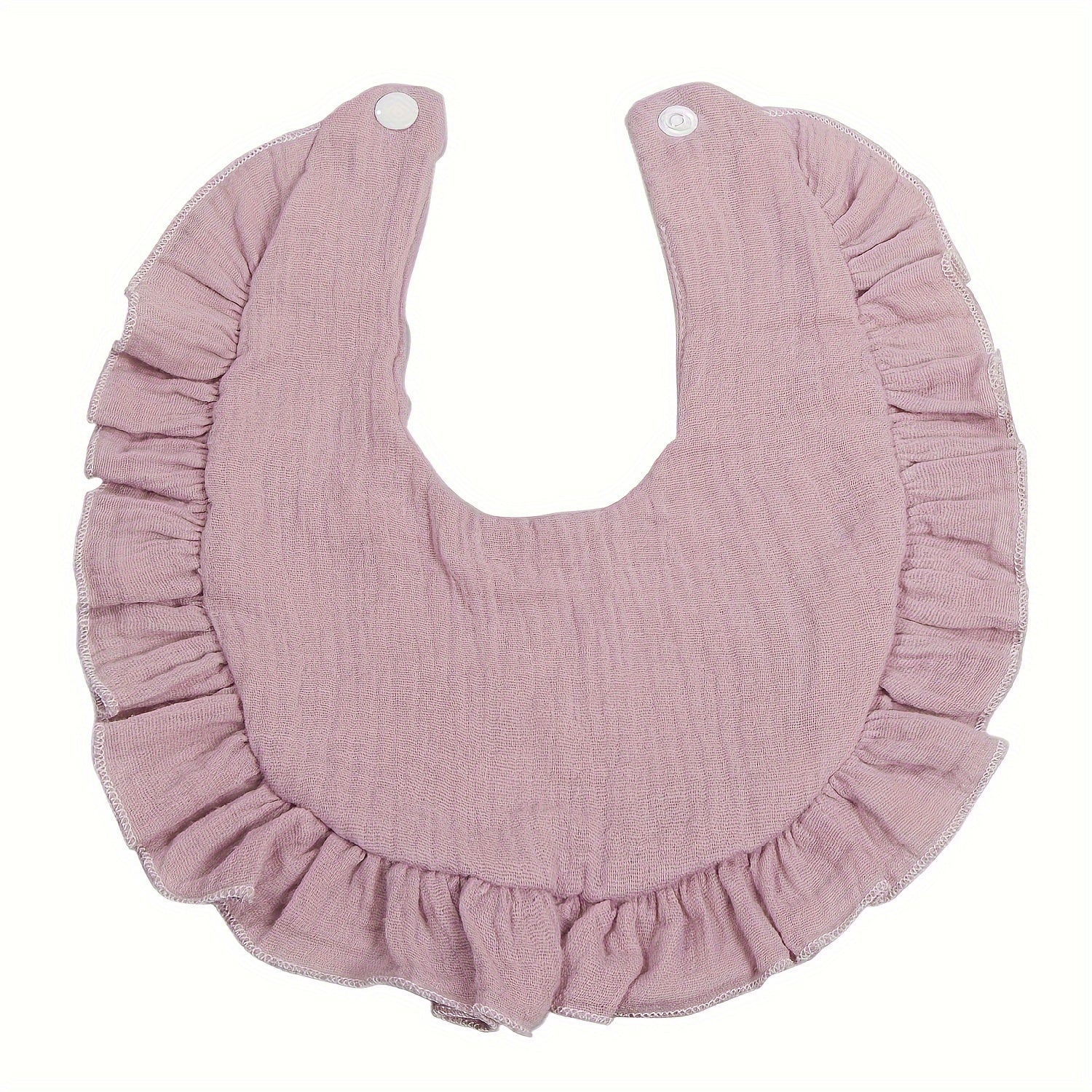 Set of 4 Soft Cotton Baby Bibs with Wrinkled Gauze Texture and Water Absorption