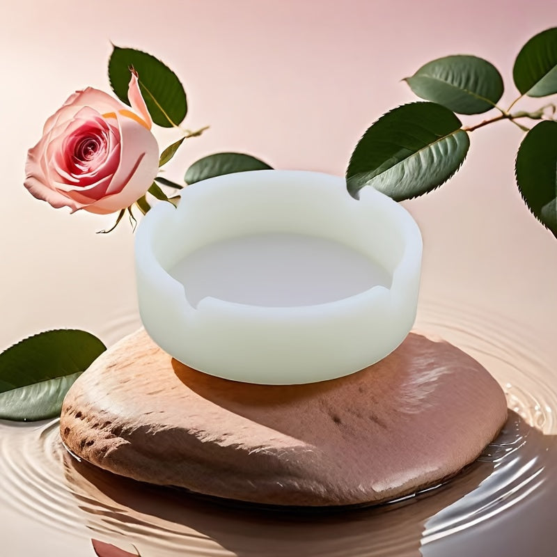 Glow-in-the-Dark Silicone Ashtray Round Shatterproof Fluorescent Home Decor