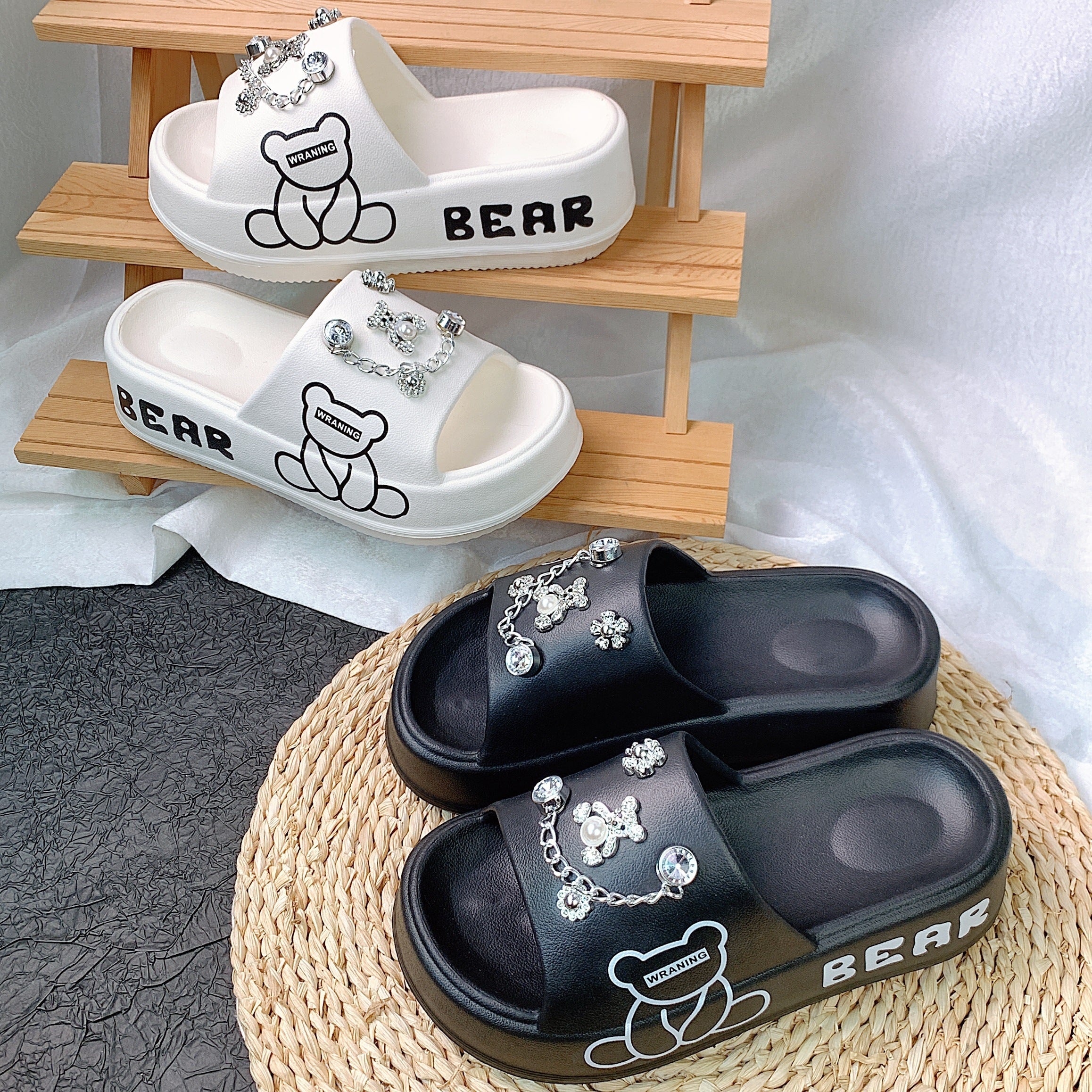 Women's Slip-On Summer Sandals Open Toe Comfortable Slip-On Slides