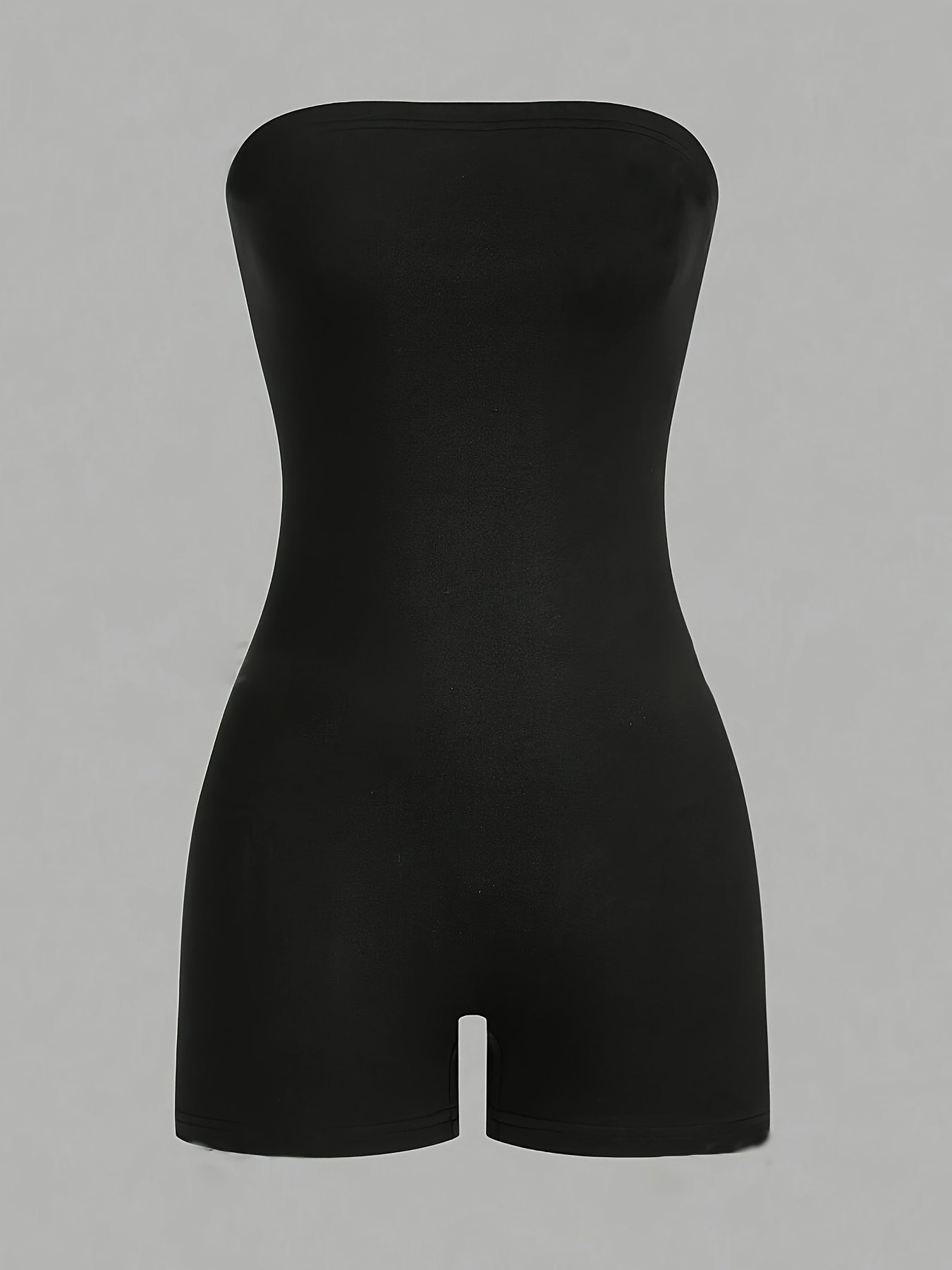 Conjunto de body sin mangas de color sólido y estampado de leopardo para mujer