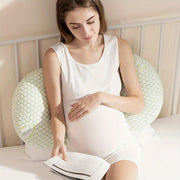 Set of 2 Soft U-Shaped Maternity Pillows with Removable Covers for Belly and Back Support