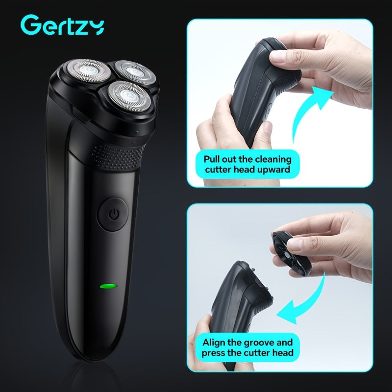 Rechargeable Mini Electric Shaver for Men Cordless Portable Washable Stainless Steel