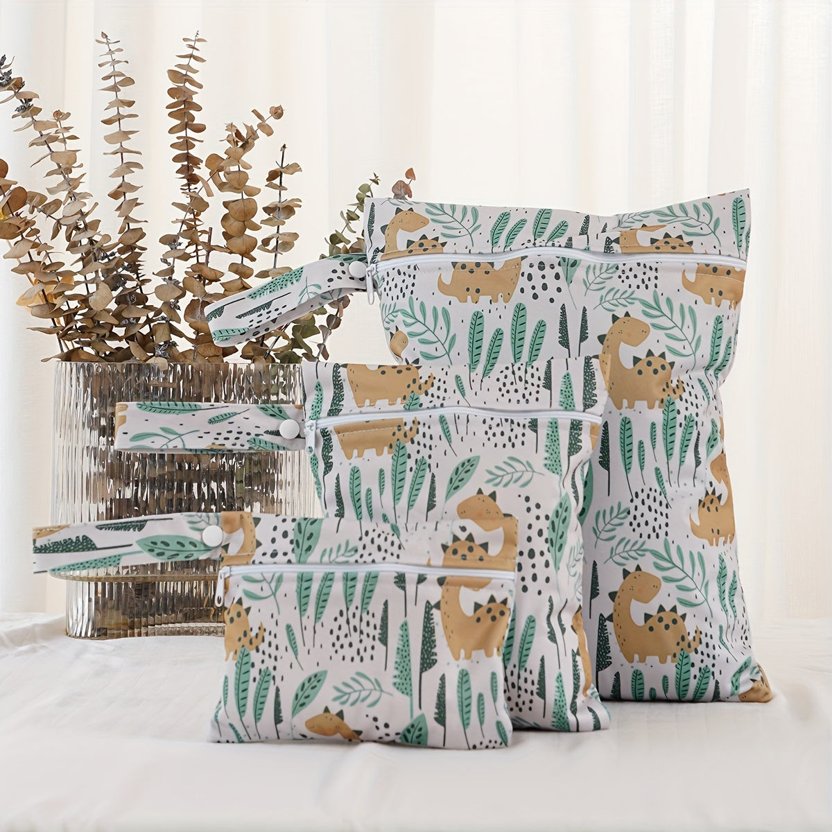 Suv o'tkazmaydigan pampers sumkasi to'plami - 3 dona o'z ichiga oladi, plyaj, basseyn, sport zali va sayohat uchun mukammal - Mustahkam polyesterdan tayyorlangan, pampers, nam kiyimlar va saqlash uchun ideal - Portativ va ko'p funksiyali