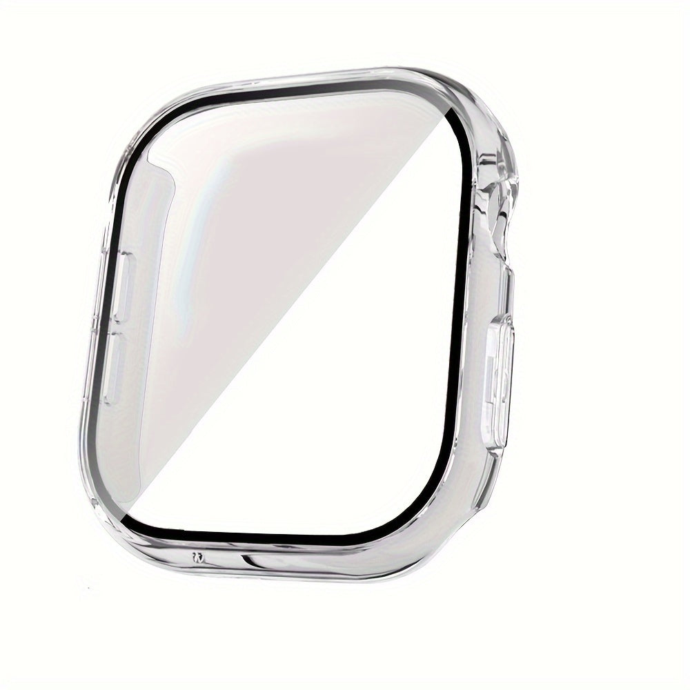 Tempered Glass Screen Protector Case for iWatch Series 4 5 6 7 8 9 10 SE 40mm 44mm 45mm 46mm Hard PC Bumper Scratch Resistant