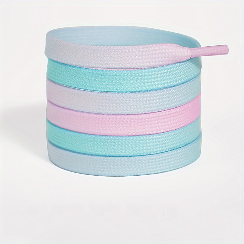 Unisex Canvas Shoelaces Vibrant Tie-Dye Multicolor for Sneakers and Sports