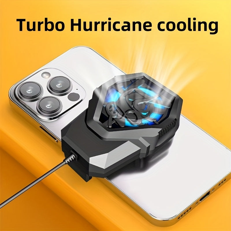 USB-Powered Mobile Phone Cooling Fan Clip-On ABS Material for Smartphones and Tablets