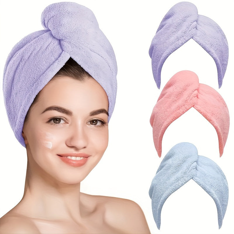 Microfiber Hair Towel for Fast Drying Anti-Frizz and Static Bathroom Use
