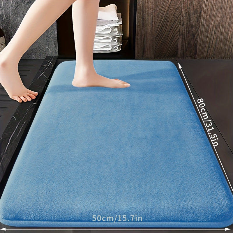 Alfombra de baño de esponja de alta densidad 39.88x59.94cm Antideslizante Suave Blanca Absorbente