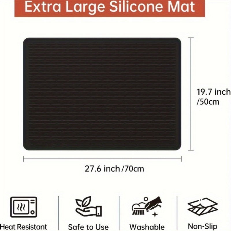 Extra Large Silicone Stove Cover Mat Foldable Heat Resistant Waterproof Anti-Slip