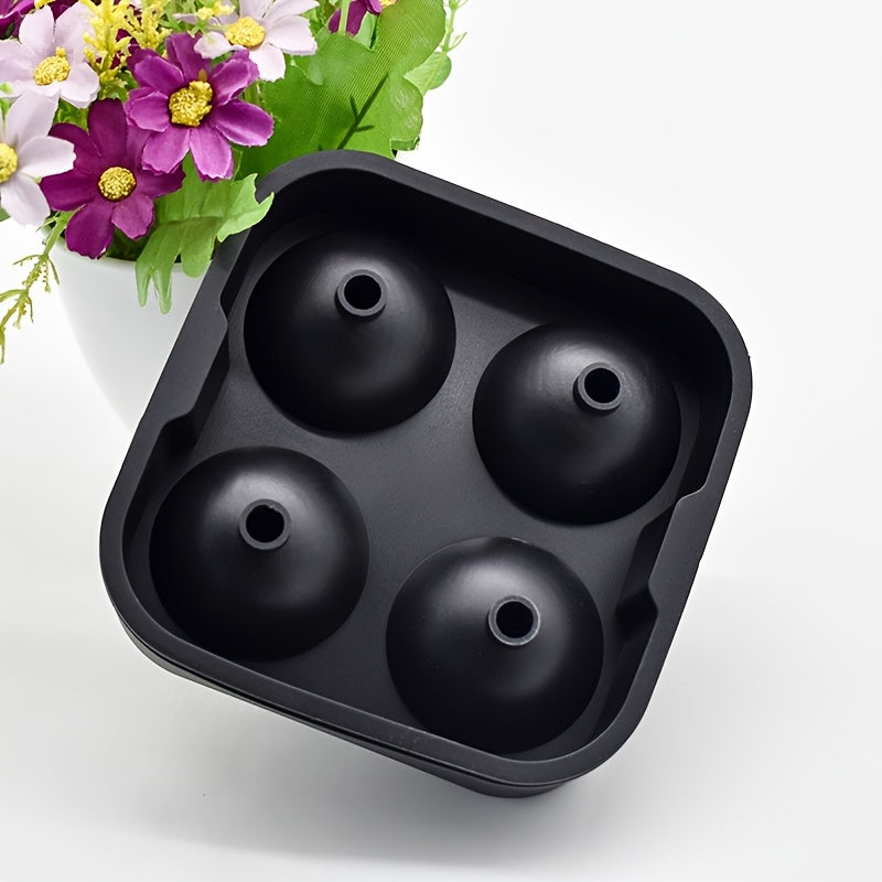 Silicone Whiskey Ice Ball Maker Flexible Sphere Mold for Perfect Round Ice Cubes