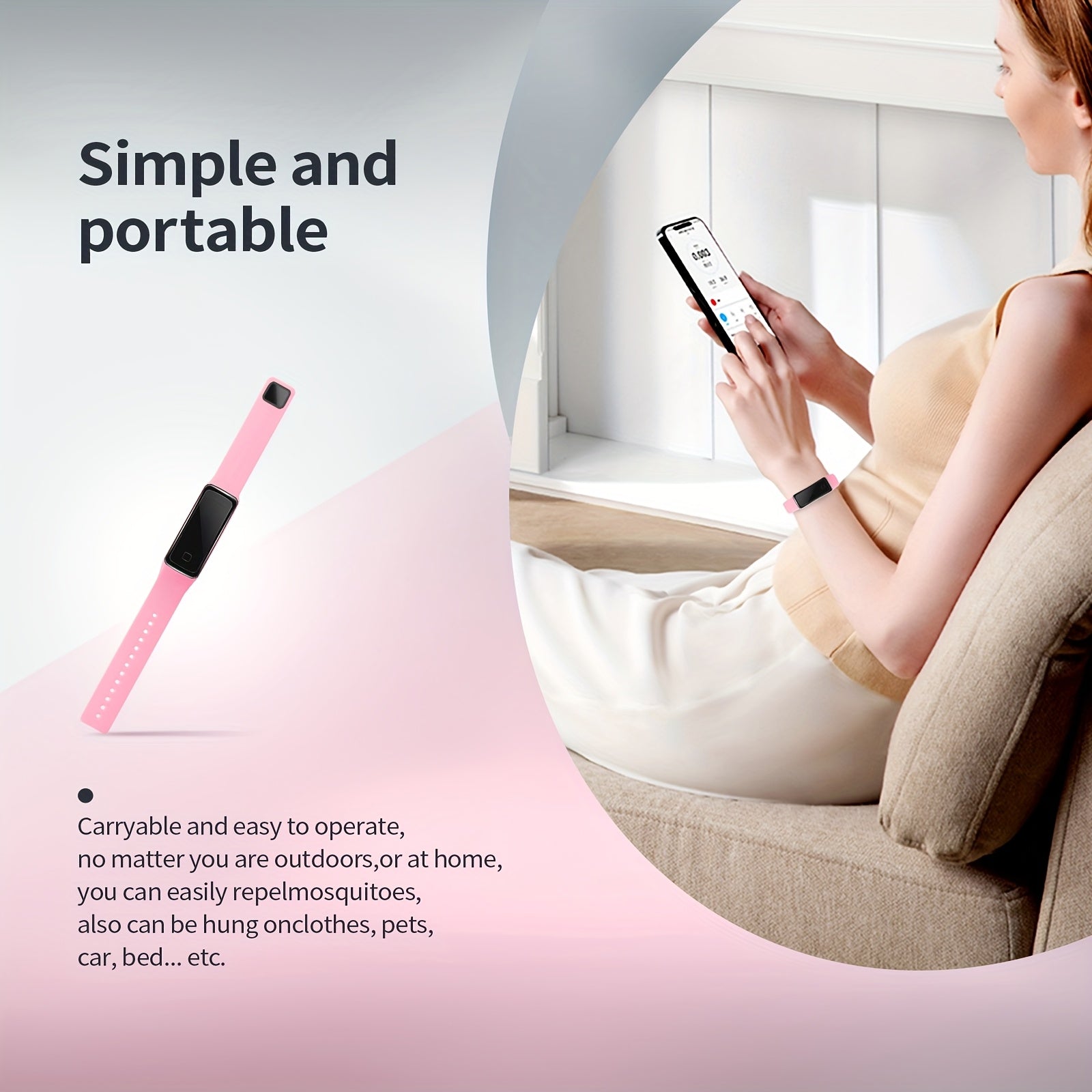 Unisex Silicone Insect Repeller Bracelet Outdoor Mosquito & Insect Watch