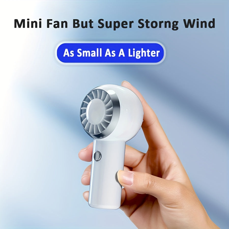 Mini Handheld Fan Rechargeable Portable with Quick Cooling 3 Speed Settings
