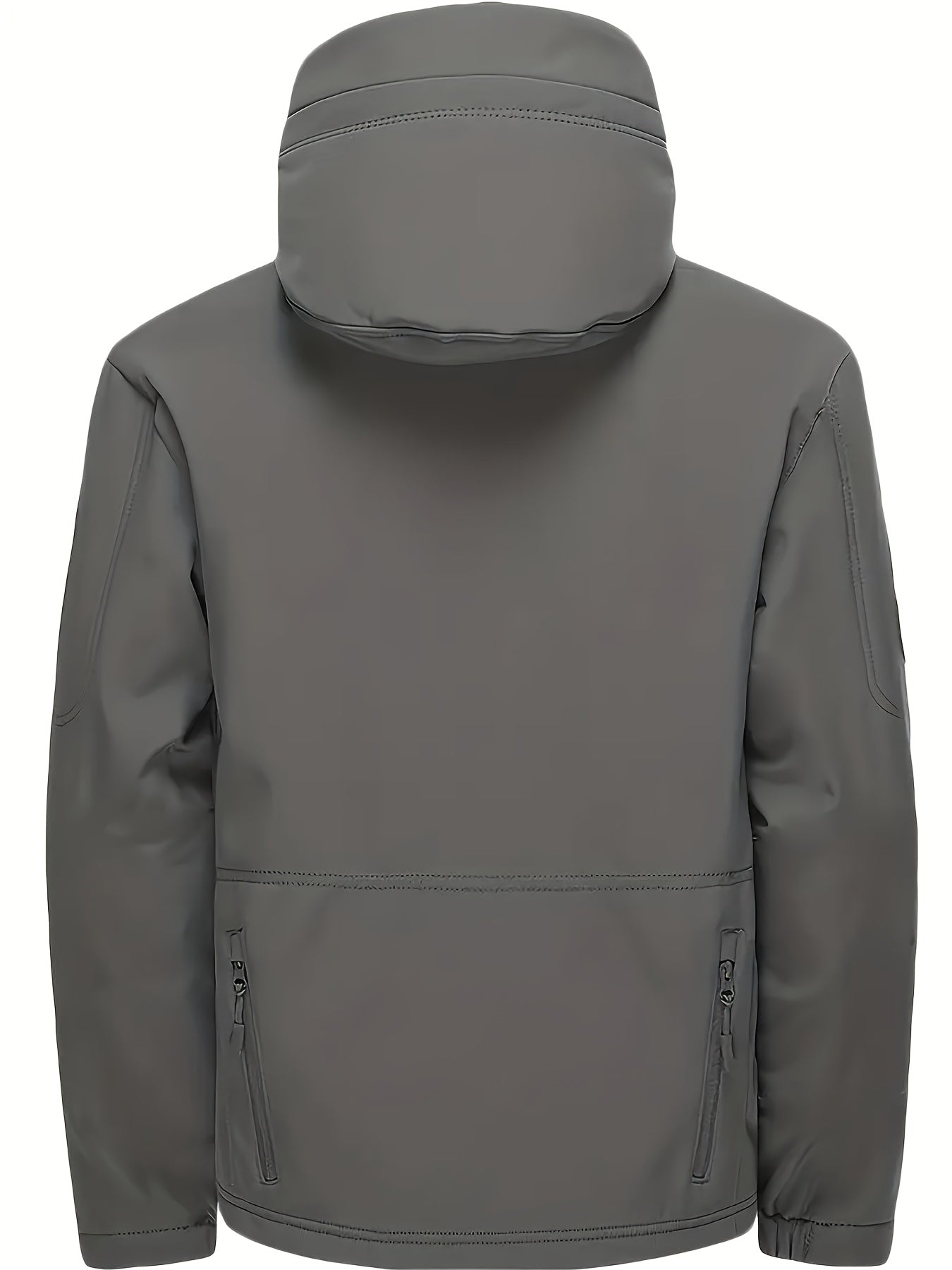 Men's Waterproof Windproof Sportswear Set with Hooded Jacket and Pockets for Hiking Skiing Fishing