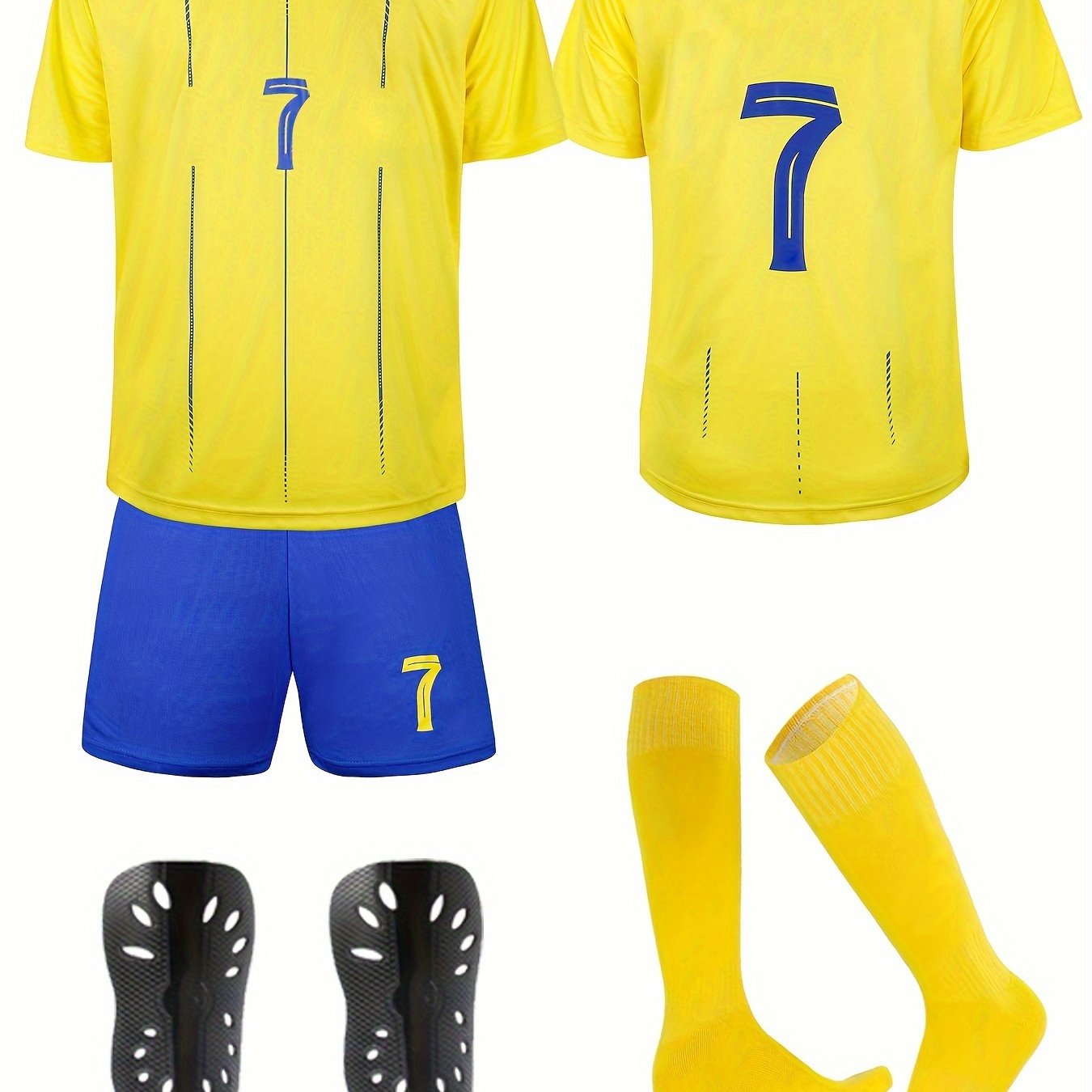 Kids' Football Kit Set with Jersey Shorts Socks Protective Gear for Boys and Girls