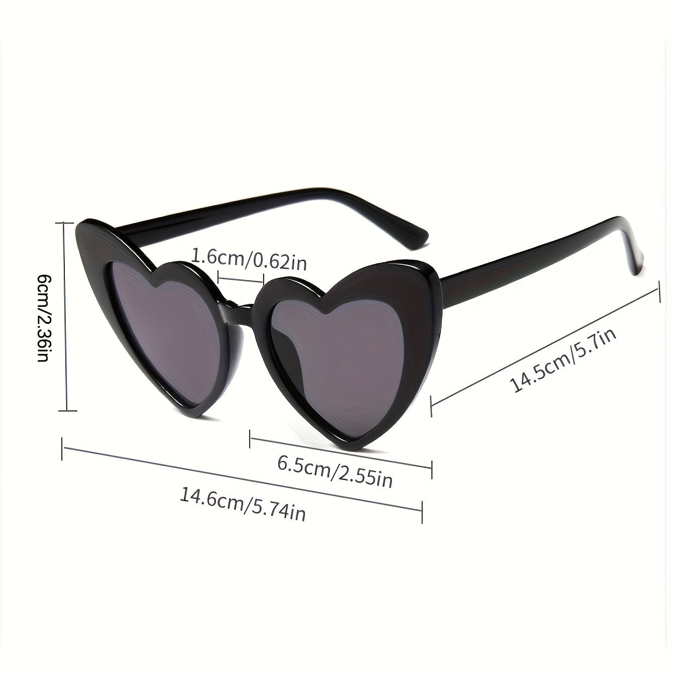 Ayollar uchun yurak shaklidagi diffraksiya ko‘zoynaklari, o‘rta rangli ramkalar bilan, partiyalar va festival uchun