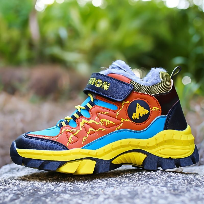 Girls Boys Snow Boots with Fleece Lining Waterproof Winter Shoes Sizes 30-40